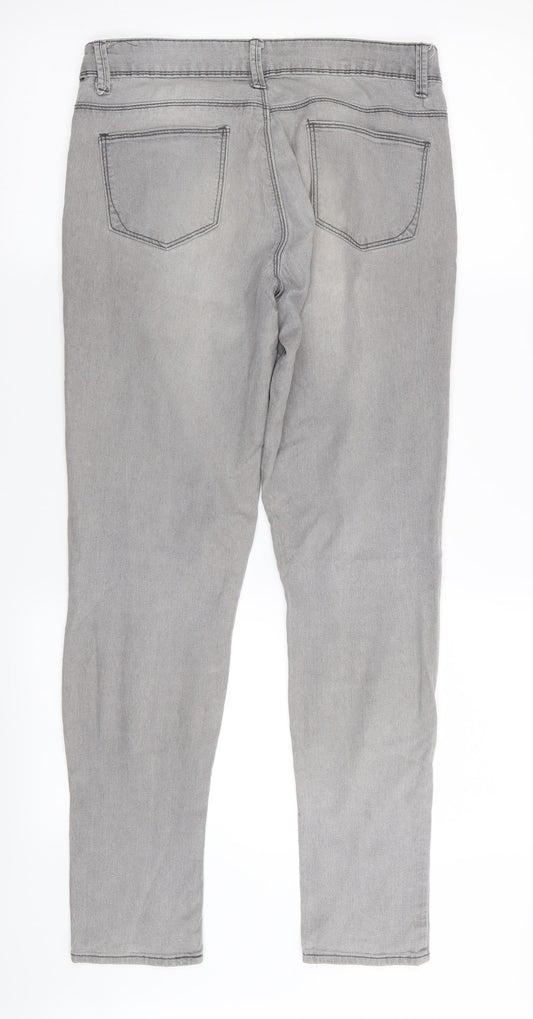 denim and co Womens Grey Skinny Jeans Size 10 L29 in