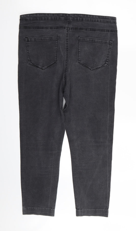 denim and co Womens Black Skinny Jeans Size 16 L25 in