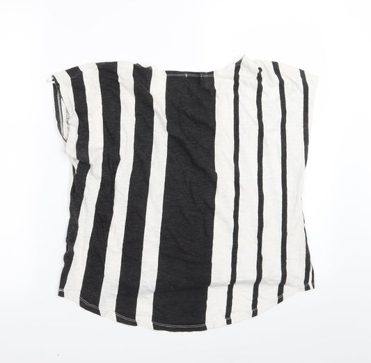 River Island Womens Multicoloured Striped Basic T-Shirt Size 8
