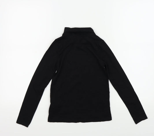 H&M Girls Black Basic T-Shirt Size 6 Years