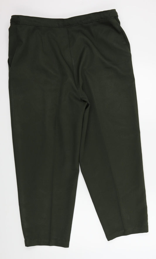 SLIMMER Womens Green Trousers Size 20 in L26 in