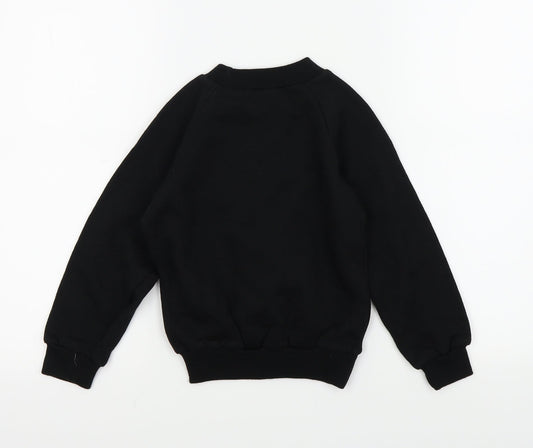 CLASS Boys Black Colourblock Pullover Jumper Size 5 Years
