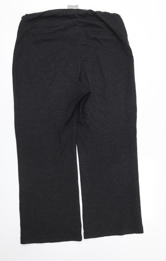 M&S Womens Grey Trousers Size 14 L27 in