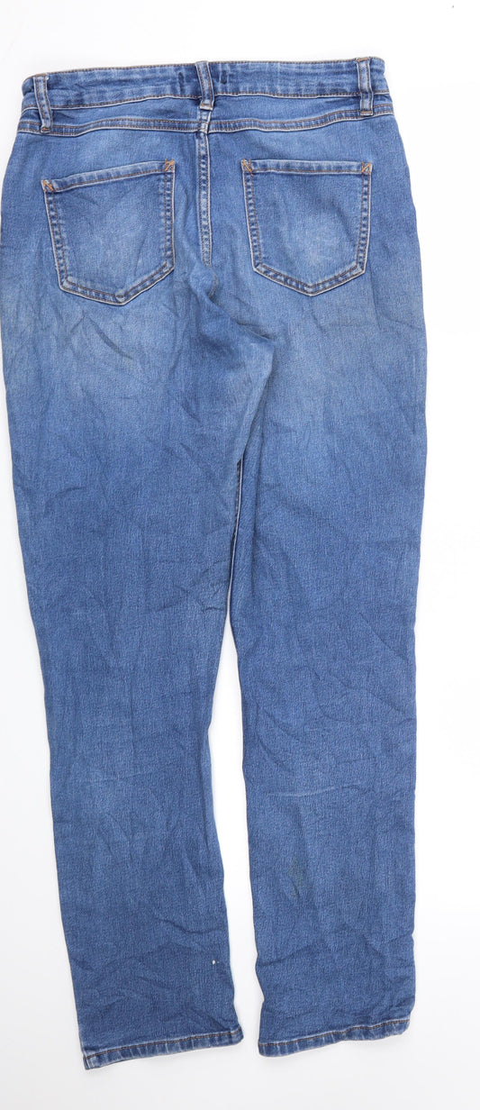 DENIM Womens Blue Skinny Jeans Size 10 L29 in