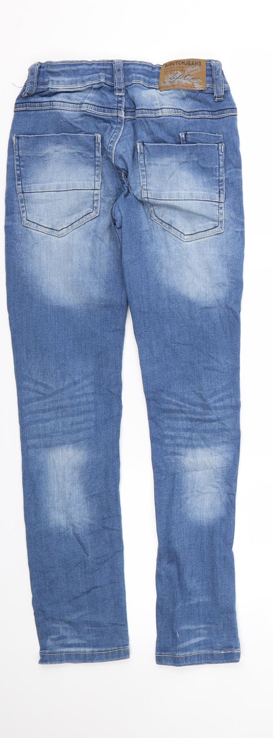 DJUTCHJEANS Girls Blue Skinny Jeans Size 10 Years