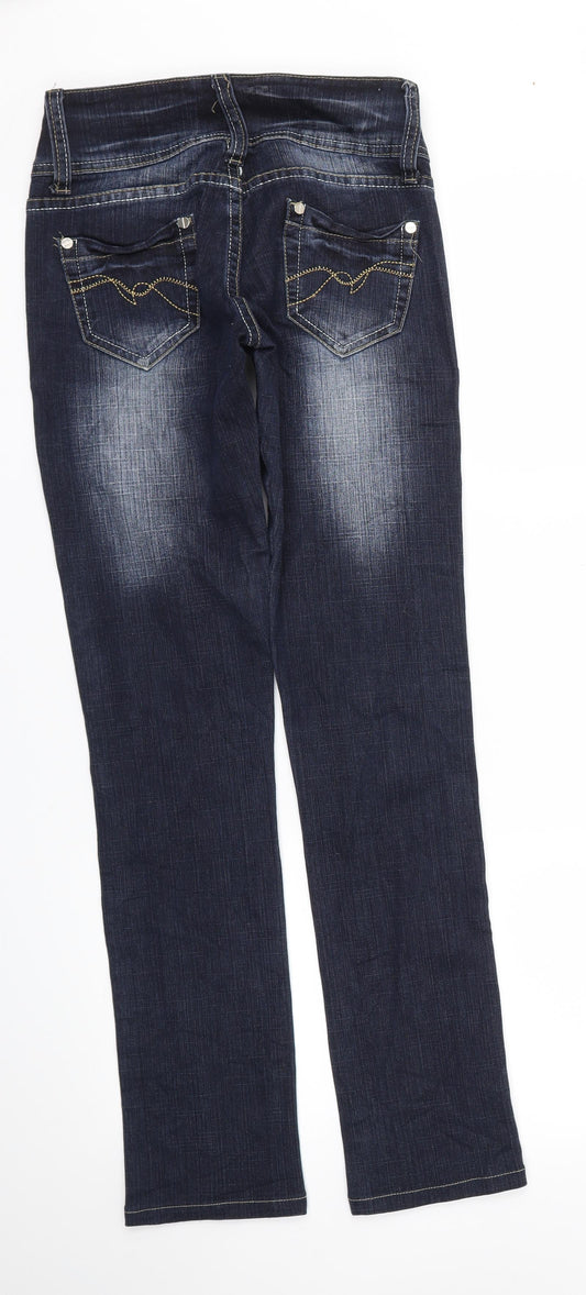 izabig Womens Blue Skinny Jeans Size 27 L31 in