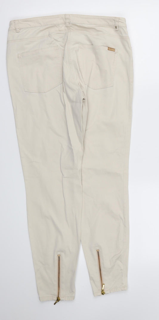 H&M Womens Ivory Skinny Jeans Size 8 L27 in