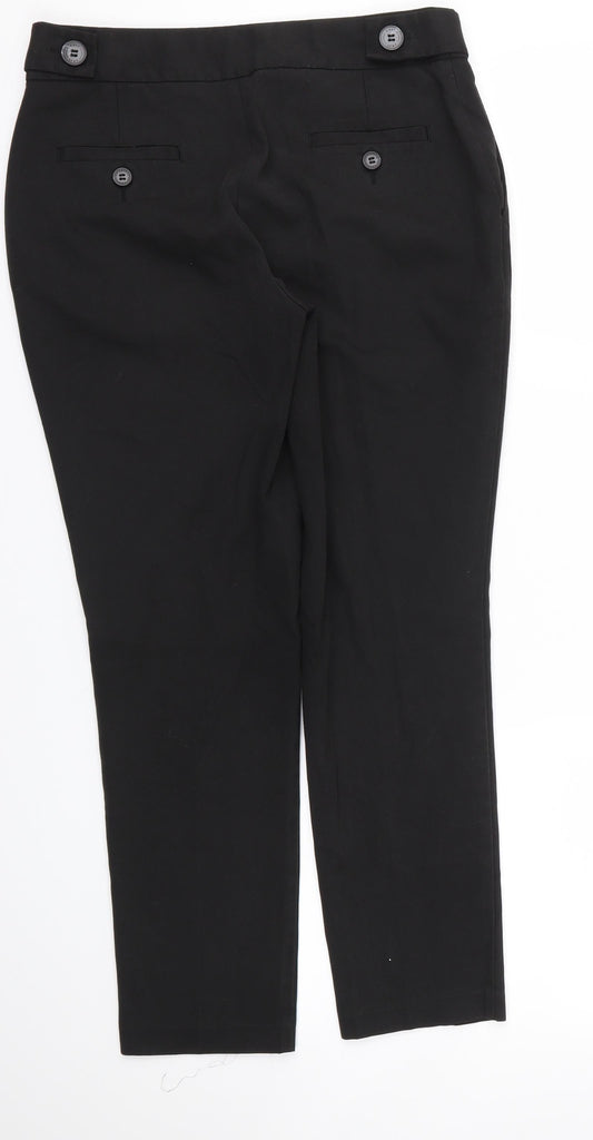 NEXT Womens Black Trousers Size 6 L25 in