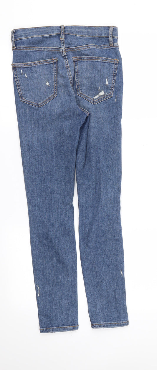 Topshop Womens Blue Skinny Jeans Size 26 L26 in