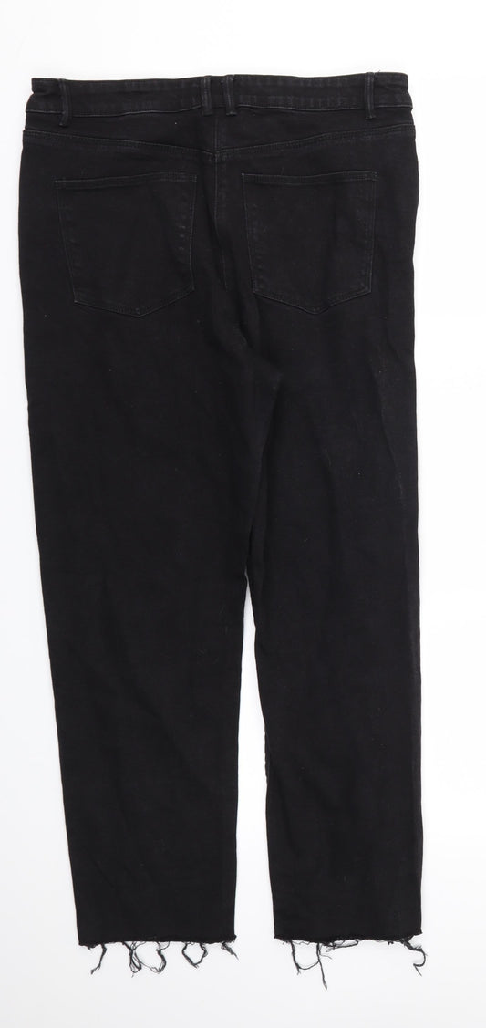 Papaya Womens Black Skinny Jeans Size 14 L25 in