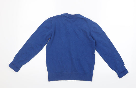 Very Boys Blue Knit Pullover Jumper Size 9-10 Years