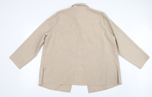 Daxon Womens Beige Basic Button-Up Size 24
