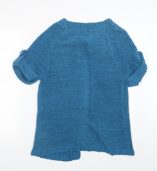 Aimee Womens Blue Knit Cardigan Jumper Size S