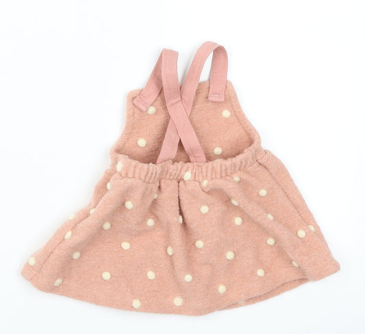 George Girls Pink Polka Dot Skater Dress Size 0-3 Months