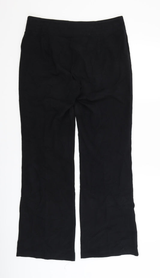 M&S Womens Black Dress Pants Trousers Size 12 L30 in