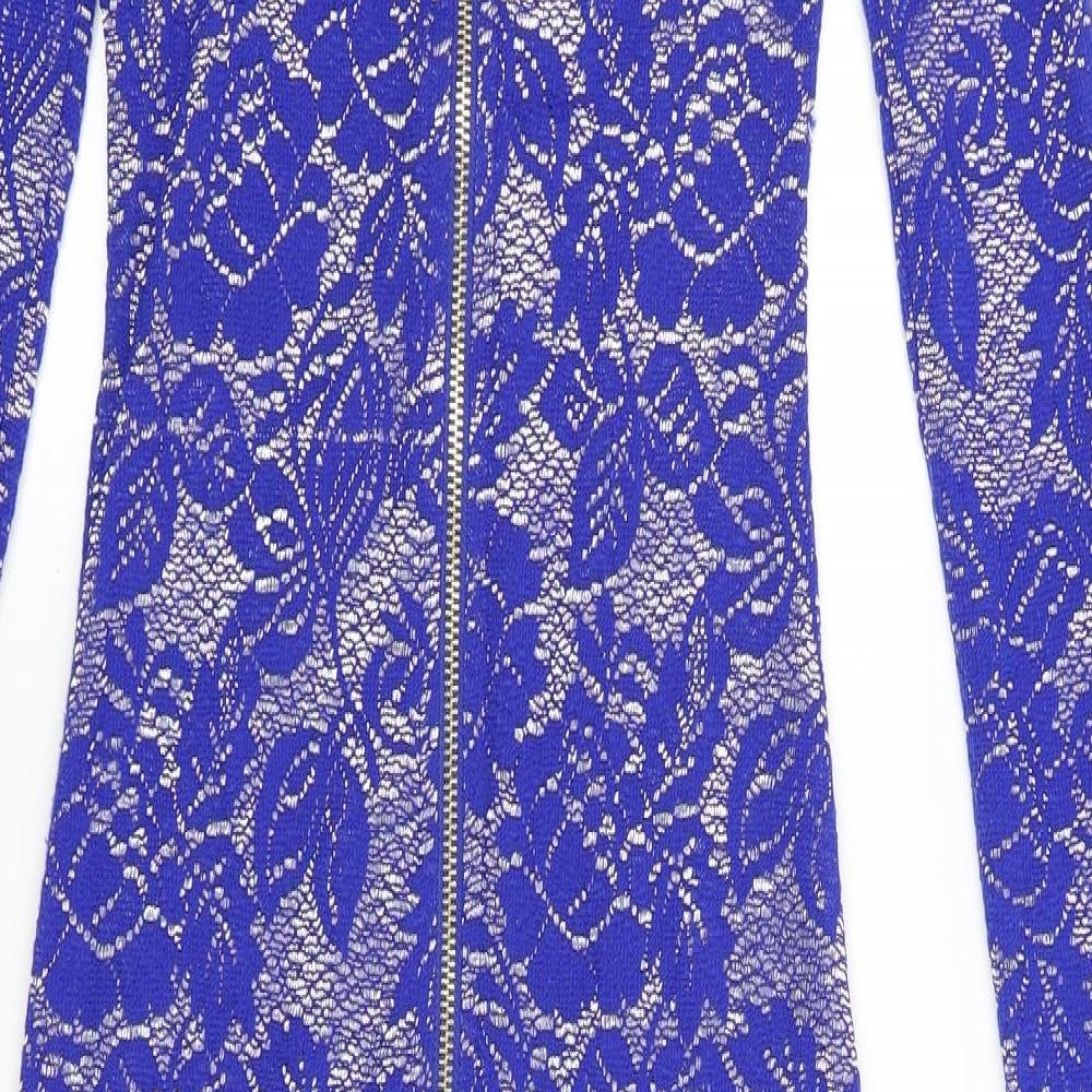 Alice and You Womens Blue Floral Bodycon Size 10