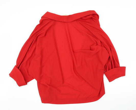Justine Womens Red Cardigan Jumper Size 14