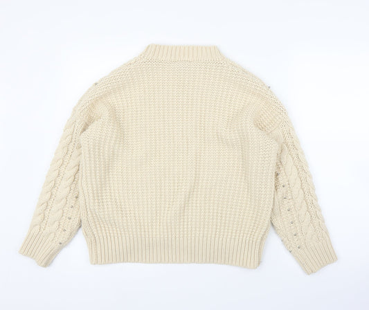 New Look Womens Ivory Pullover Jumper Size S
