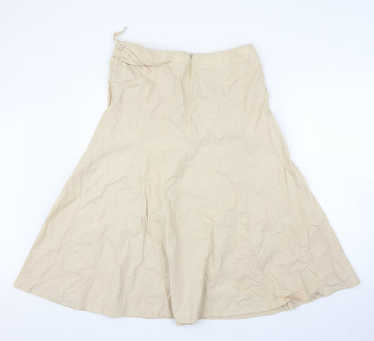 Preworn Womens Beige Trumpet Skirt Size L