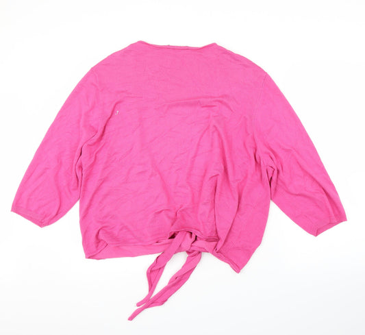 BHS Womens Pink Cardigan Jumper Size XL