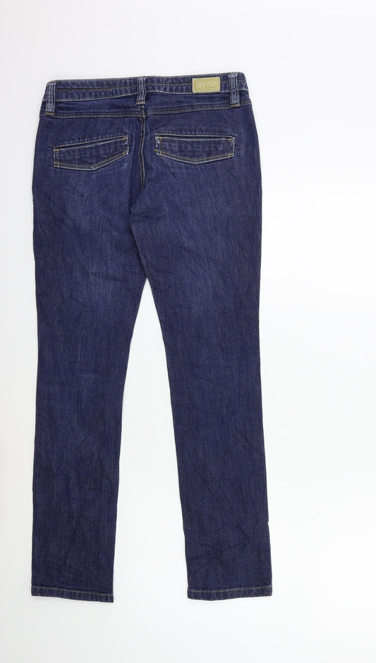 Esprit Womens Blue Denim Straight Jeans Size 25 in L30 in