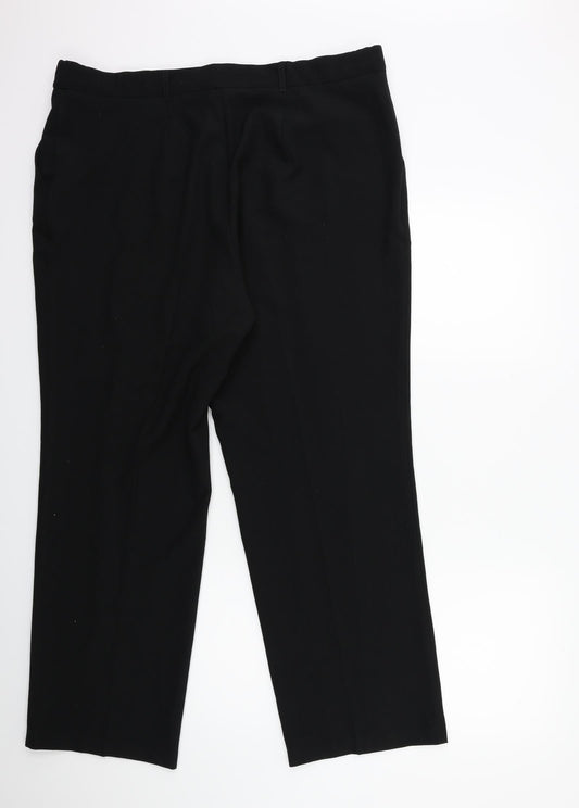 Papaya Womens Black Trousers Size 20 L28 in
