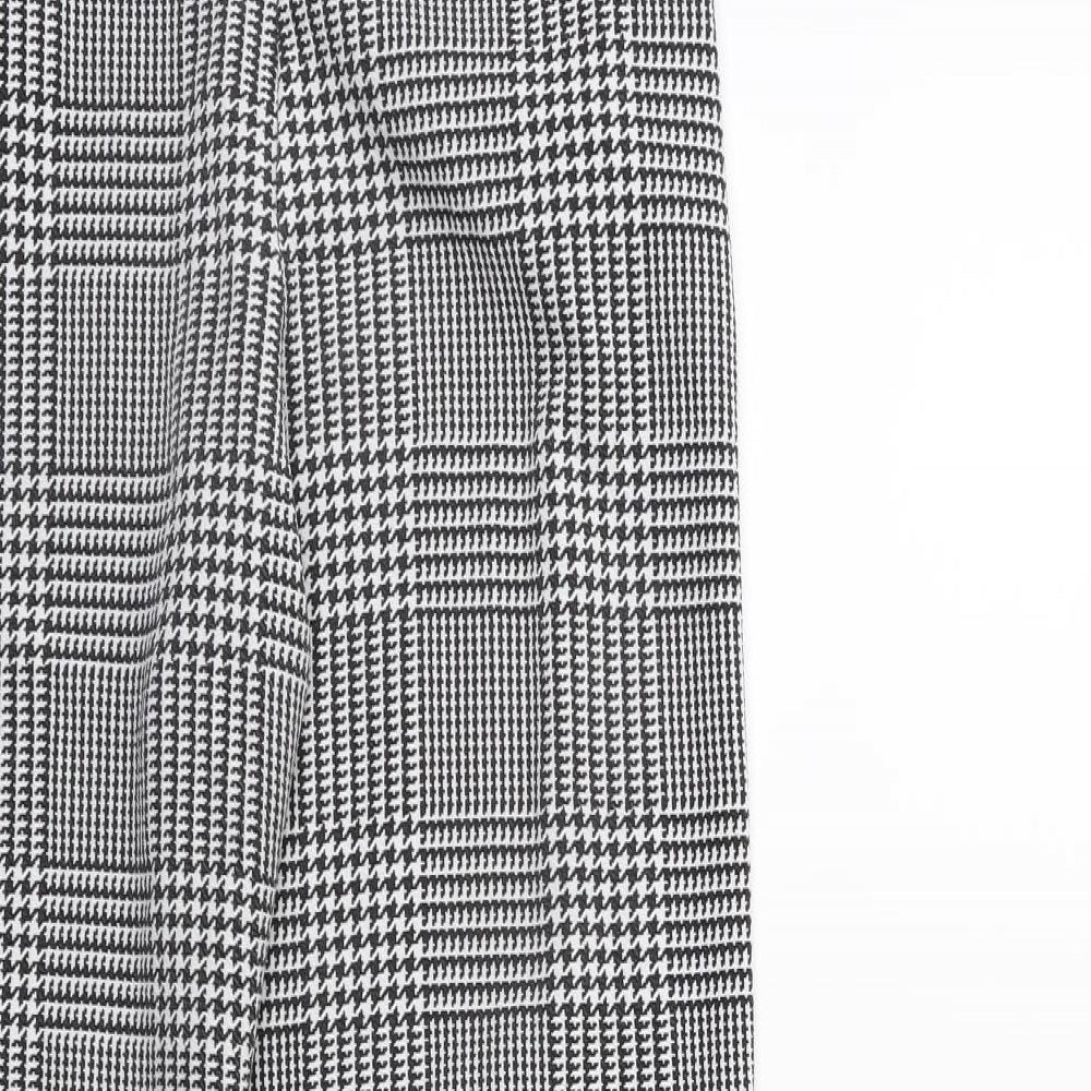 Preworn Womens Black Check Trousers Size 26 in L30 in
