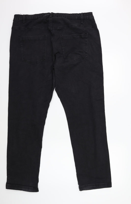 Zizzi Womens Black Denim Skinny Jeans Size 38 in L30 in