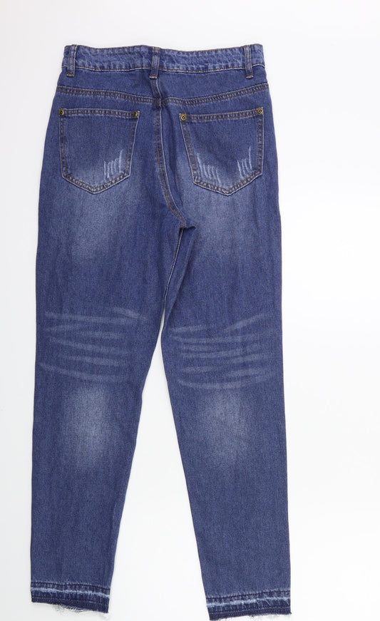 Boohoo Womens Blue Denim Skinny Jeans Size 10 L28 in