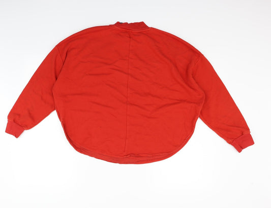 Boohoo Womens Red Pullover Jumper Size M