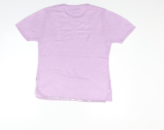 FABRIZIO Womens Purple Pullover Jumper Size M