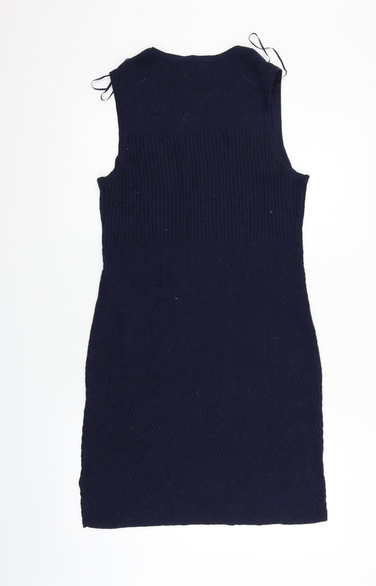 Tahari Womens Blue Fit & Flare Size L