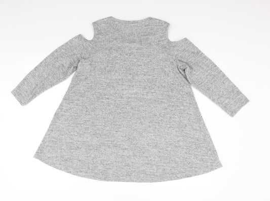 Christopher Fink Womens Grey Pullover Jumper Size M