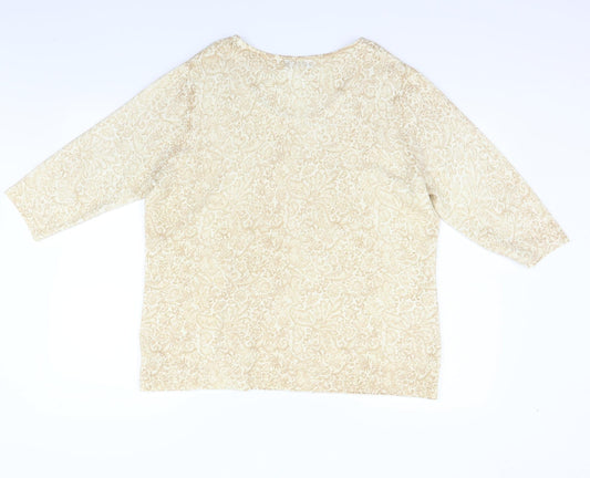 BM Womens Beige Pullover Jumper Size L
