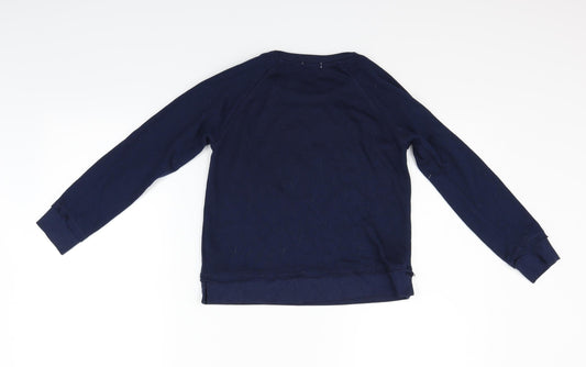 Preworn Girls Black Pullover Jumper Size 10 Years