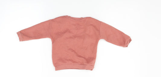 Matlan Boys Pink Pullover Jumper Size 12-18 Months