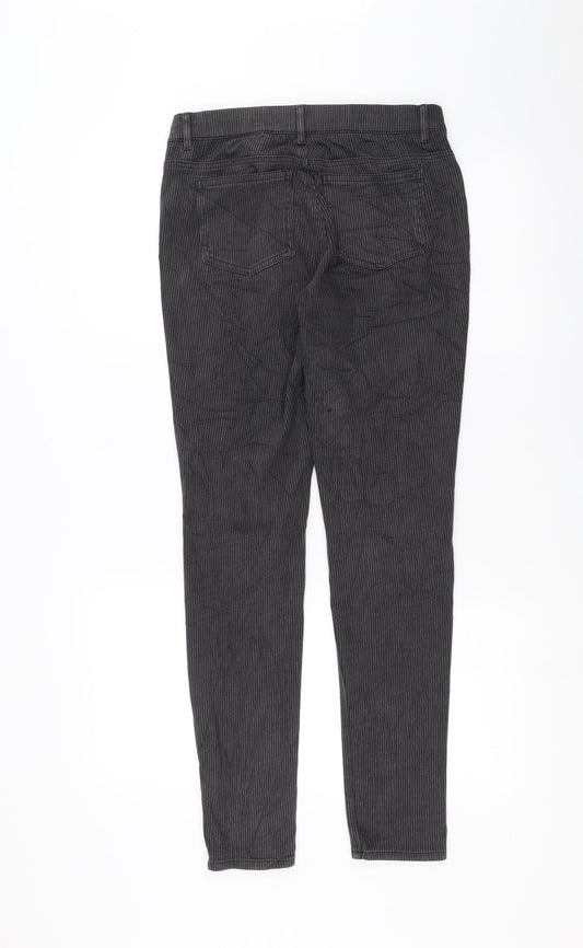 Uniqlo Womens Black Striped Trousers Size 28 in L29 in