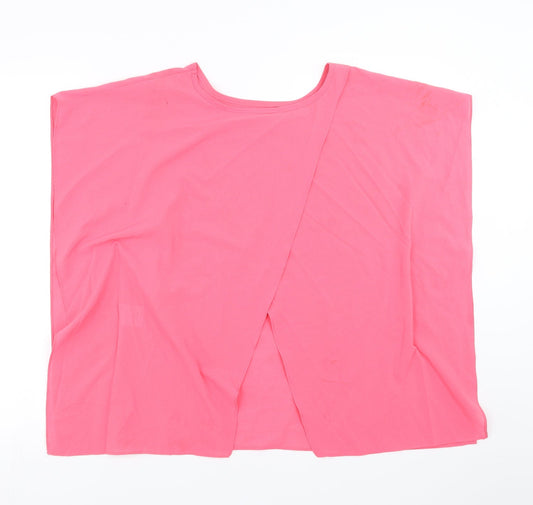 Internationale Womens Pink Basic Blouse Size 10 - open back