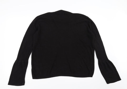 Papaya Womens Black Pullover Jumper Size M - Choker style neck