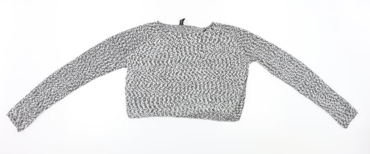 H&M Womens White Pullover Jumper Size M