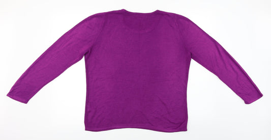 Bonmarché Womens Purple Pullover Jumper Size M