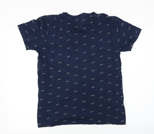 denim flower Womens Blue Basic T-Shirt Size S