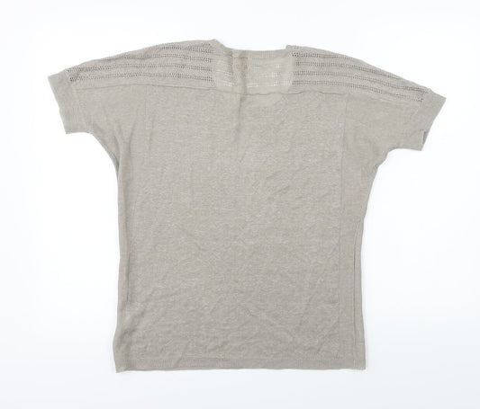 EAST Womens Beige Pullover Jumper Size S