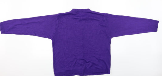 CARE Womens Purple Cardigan Jumper Size M