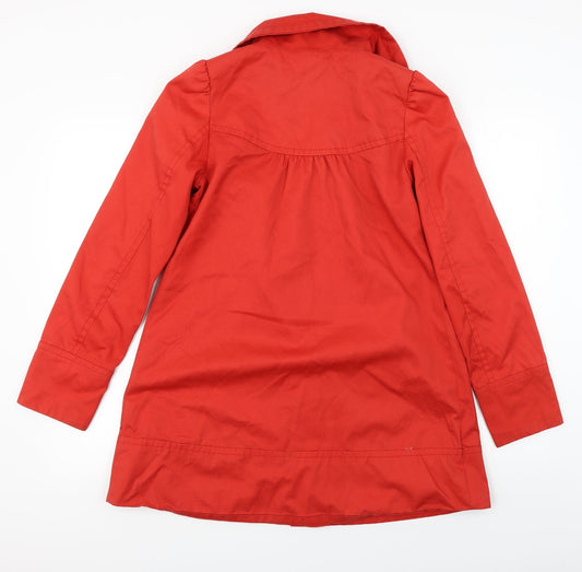 H&M Womens Red Jacket Coat Size 4