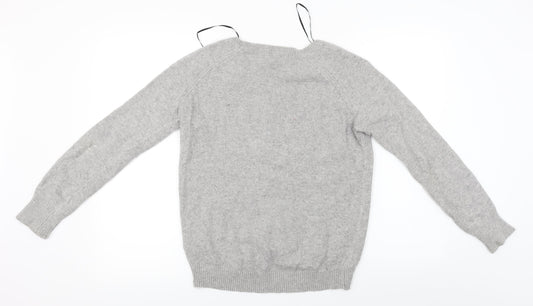 H&M Womens Grey Pullover Jumper Size XS