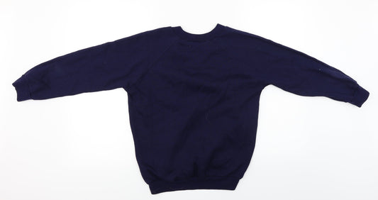 Uni form Boys Blue Pullover Jumper Size 13-14 Years