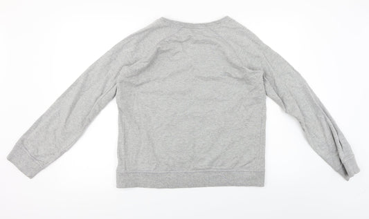 now on Womens Grey Floral Pullover Jumper Size XL