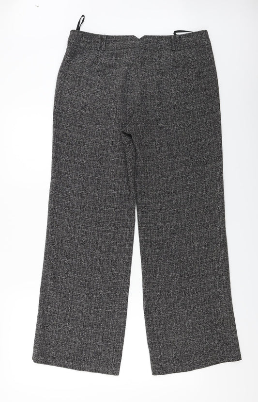 EDITIONS Womens Grey Trousers Size 14 L27 in