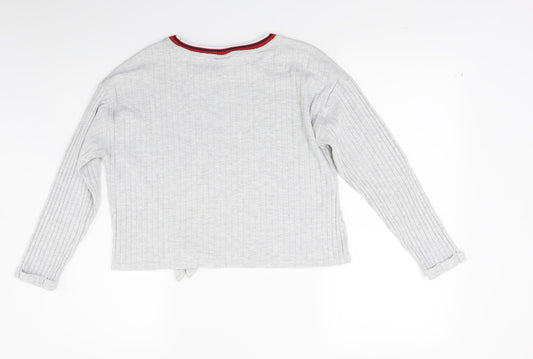 Zara Girls Grey Pullover Sweatshirt Size 10 Years